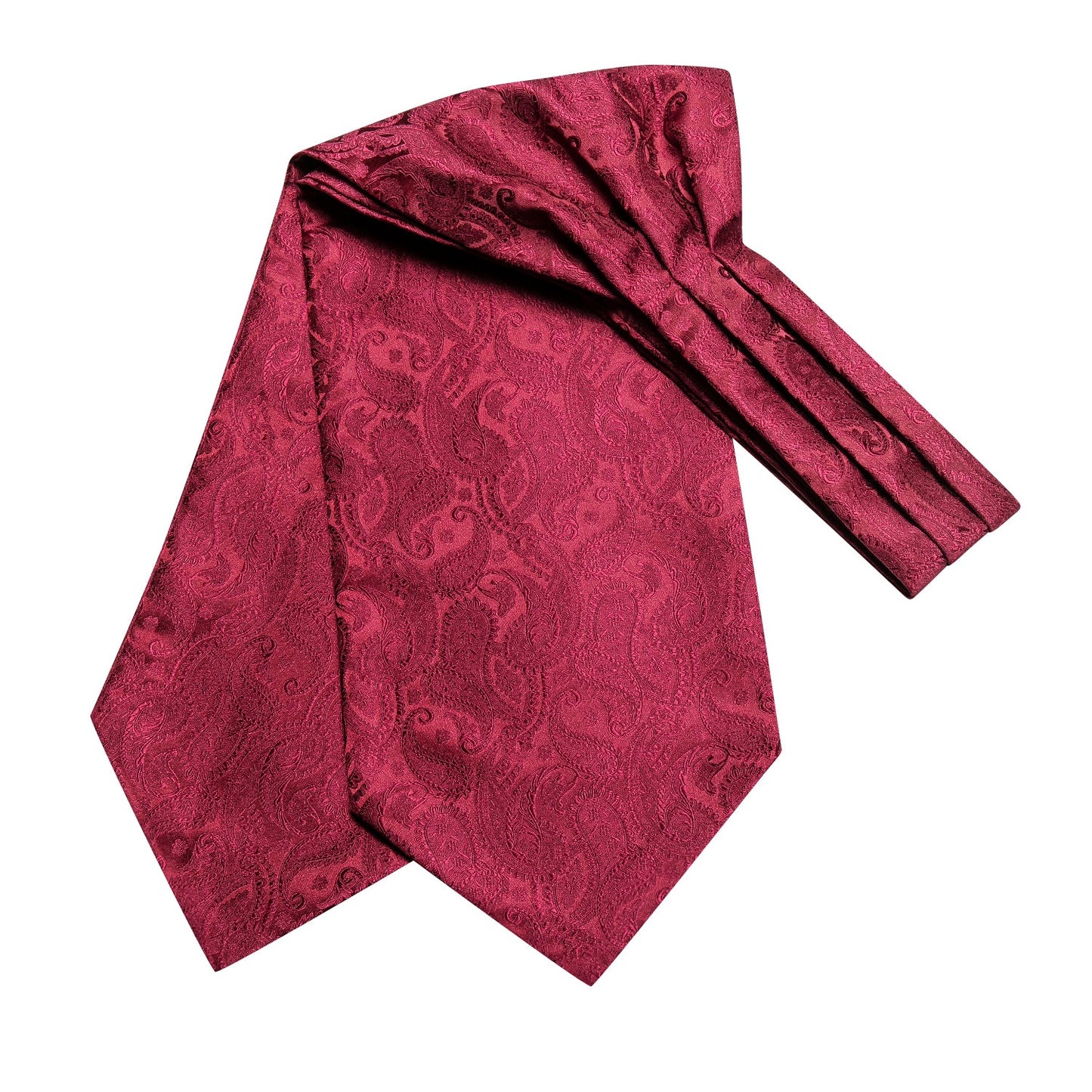 Fire Red Paisley 3-Piece Ascot Set Ascot - Sophisticated Gentlemen