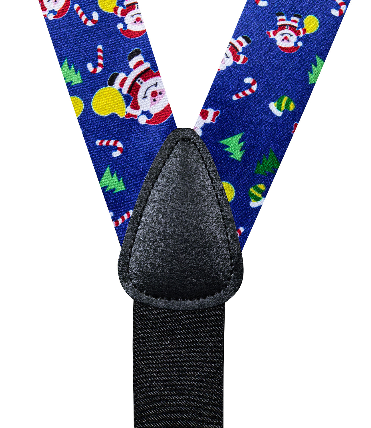Christmas Decorations Bow Tie and Suspenders Set in Blue bow tie - Sophisticated Gentlemen