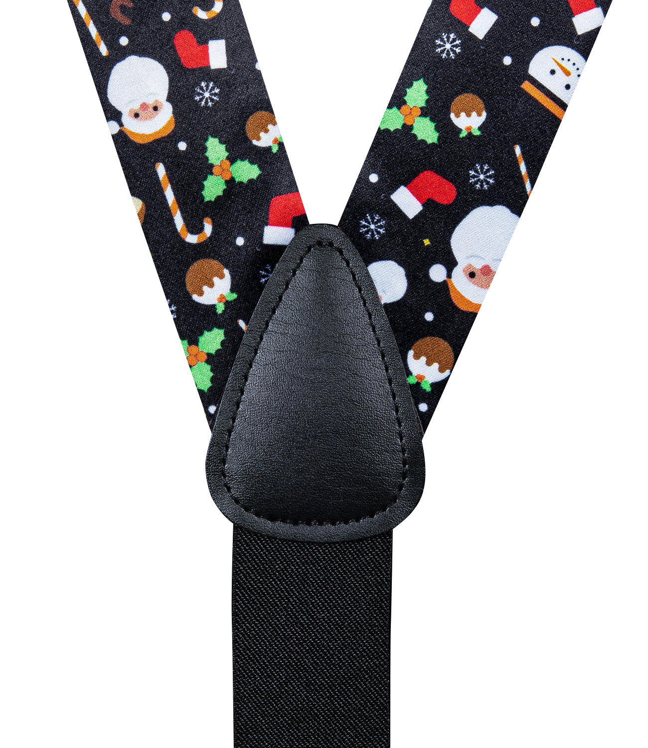 Christmas Decorations Bow Tie and Suspenders Set in Black bow tie - Sophisticated Gentlemen