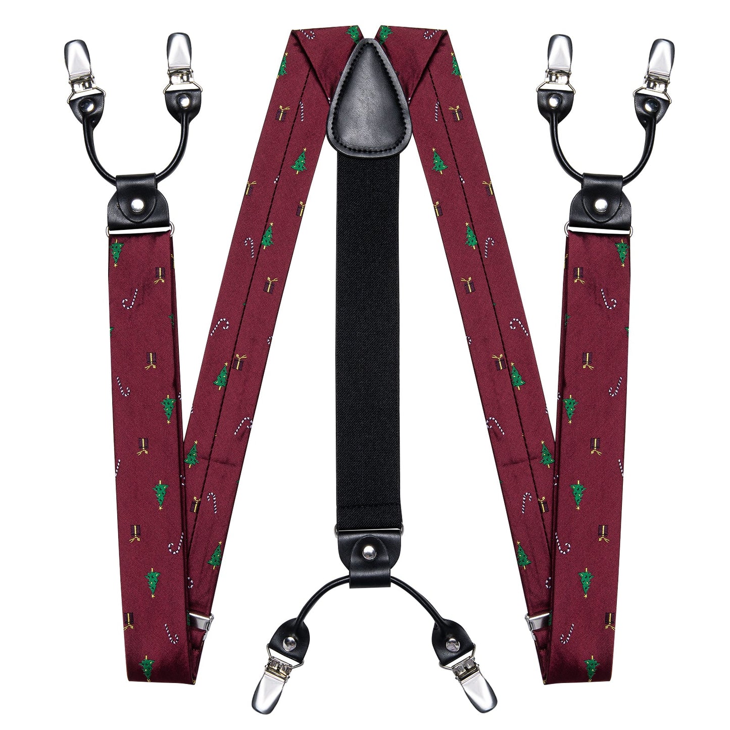 Christmas Decorations Bow Tie and Suspenders Set bow tie - Sophisticated Gentlemen