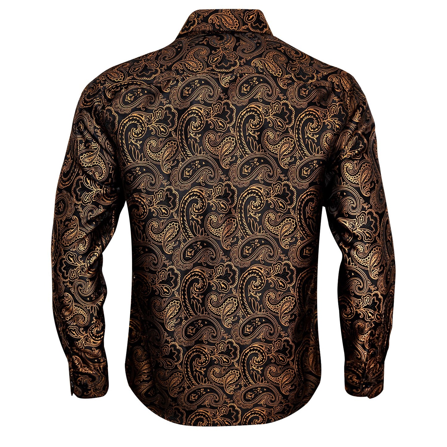 Gold and Black Paisley Dress Shirt shirt - Sophisticated Gentlemen