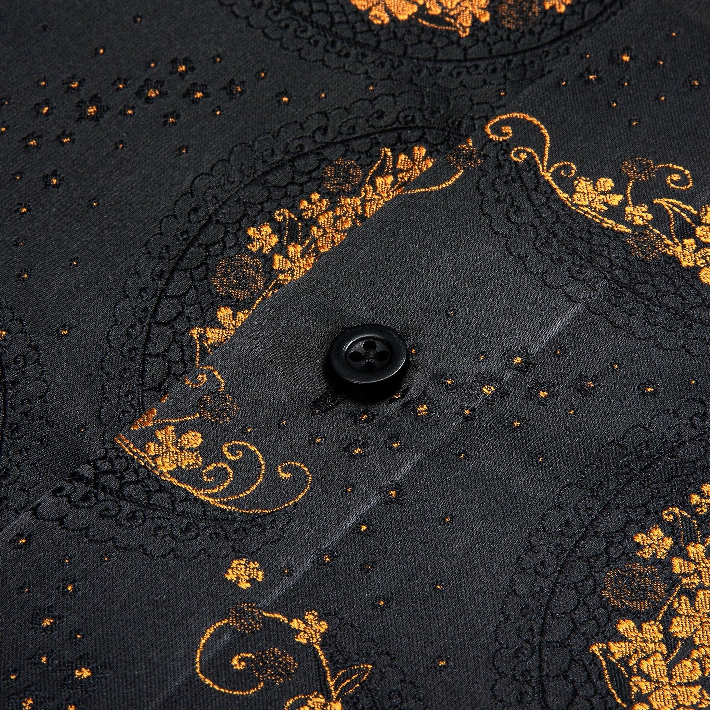 Black and Gold Floral Dress Shirt shirt - Sophisticated Gentlemen