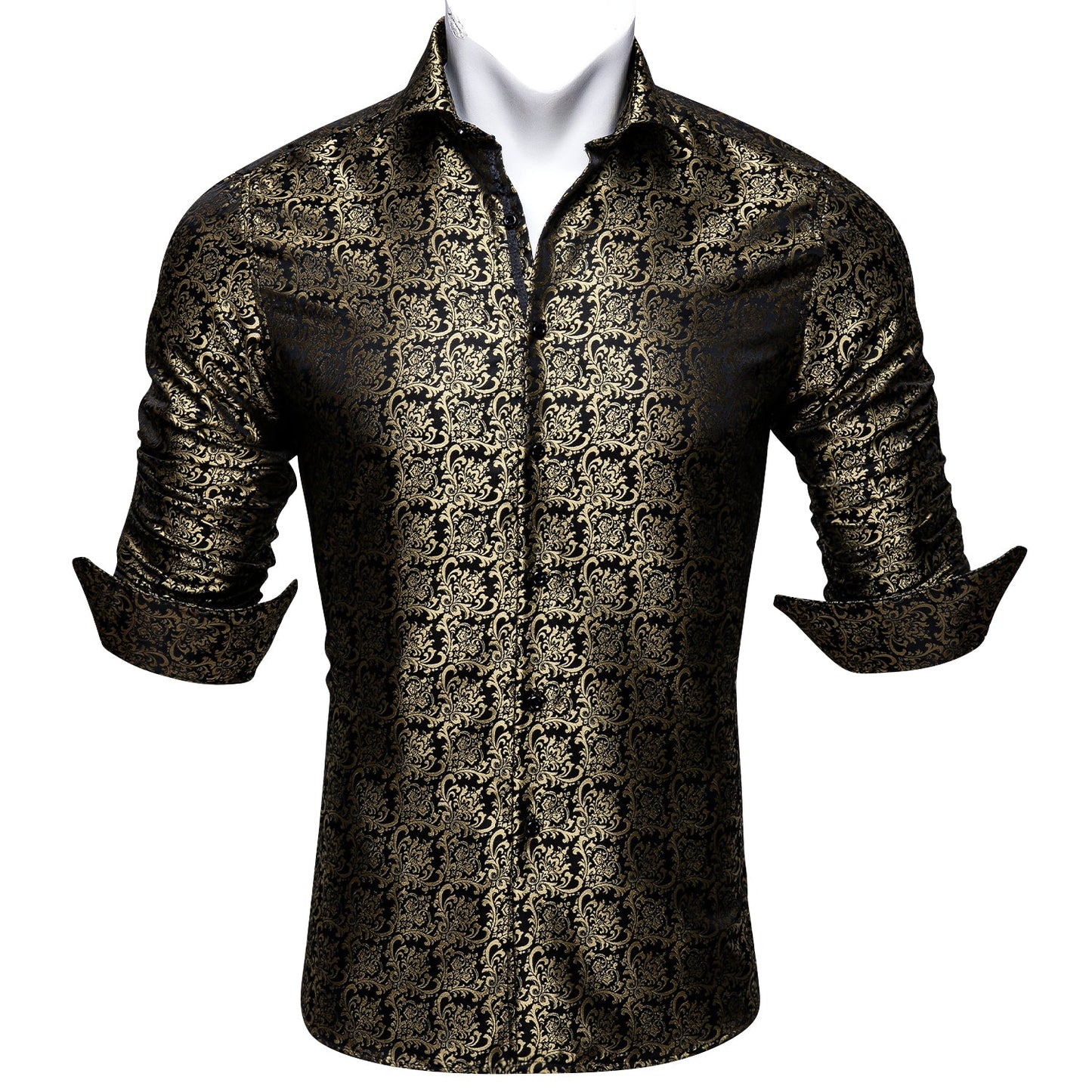 Gold and Black Ornamental Dress Shirt shirt - Sophisticated Gentlemen