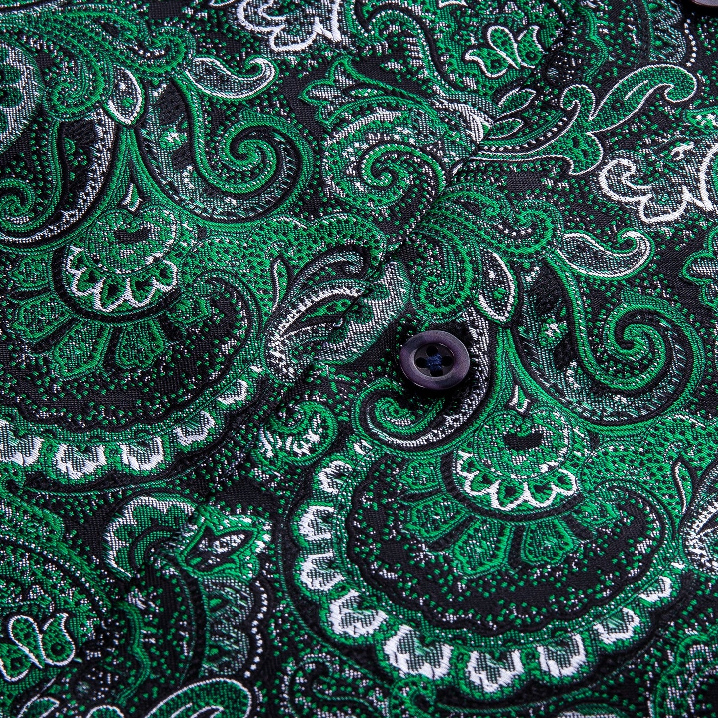 Green Floral Silk Dress Shirt shirt - Sophisticated Gentlemen