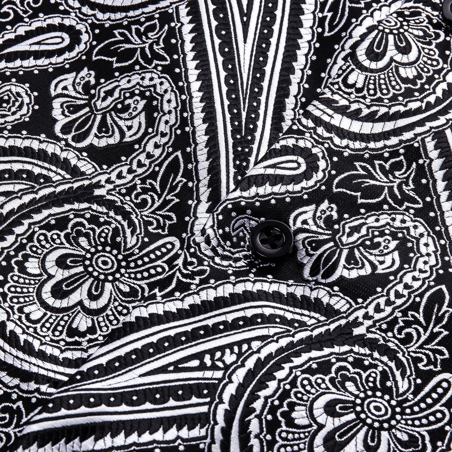 Black and White Paisley Dress Shirt shirt - Sophisticated Gentlemen