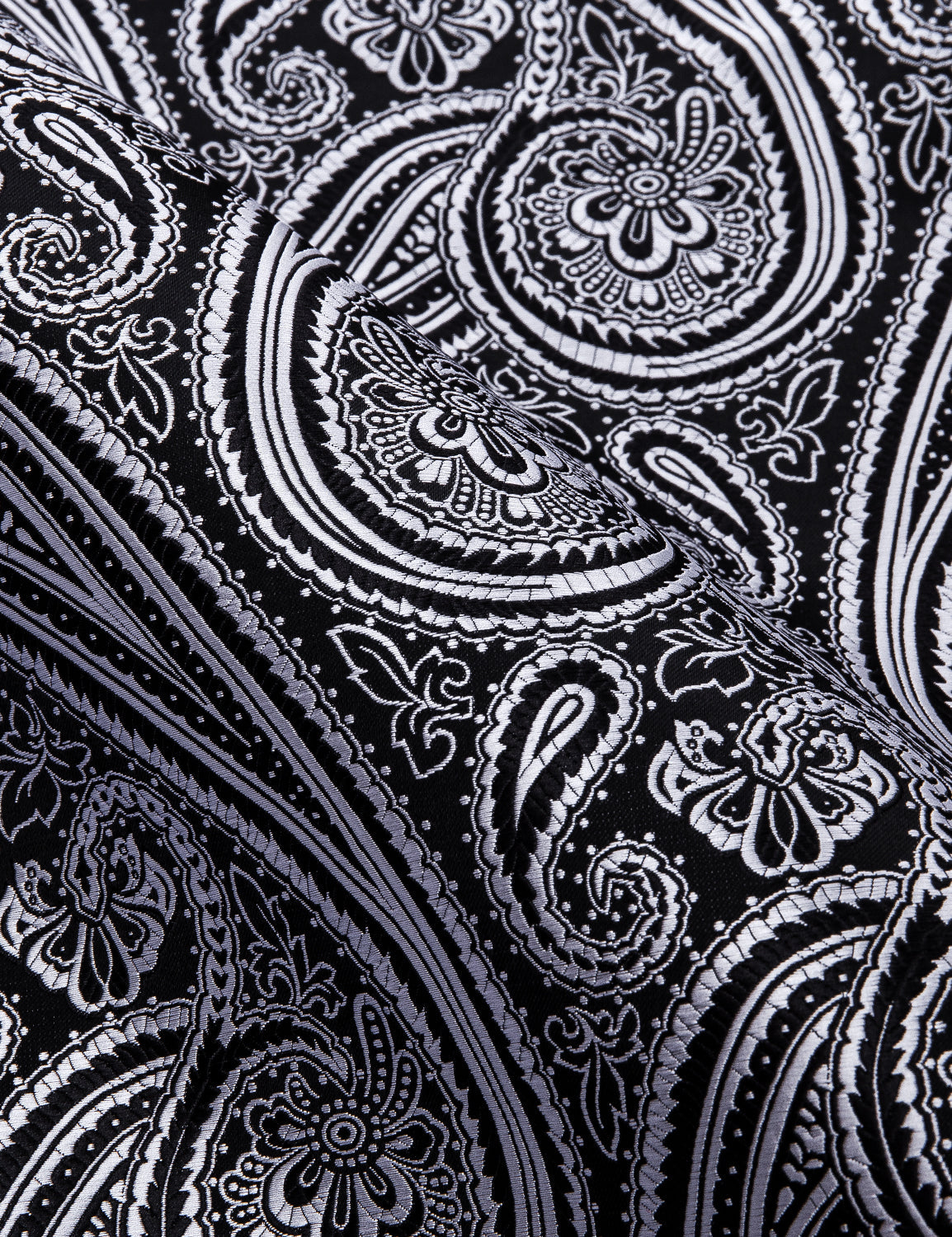 Black and White Paisley Dress Shirt shirt - Sophisticated Gentlemen