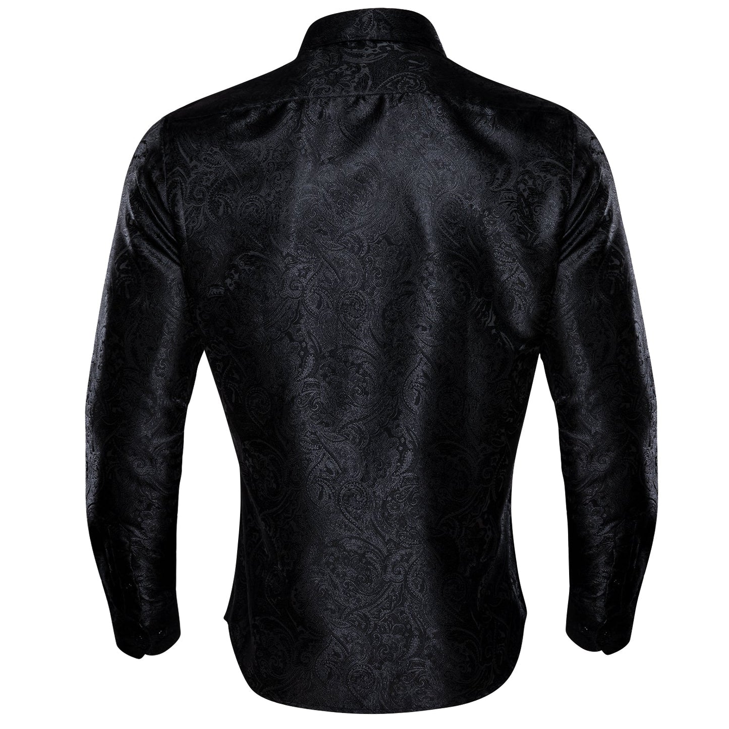 Black Paisley Silk Dress Shirt shirt - Sophisticated Gentlemen