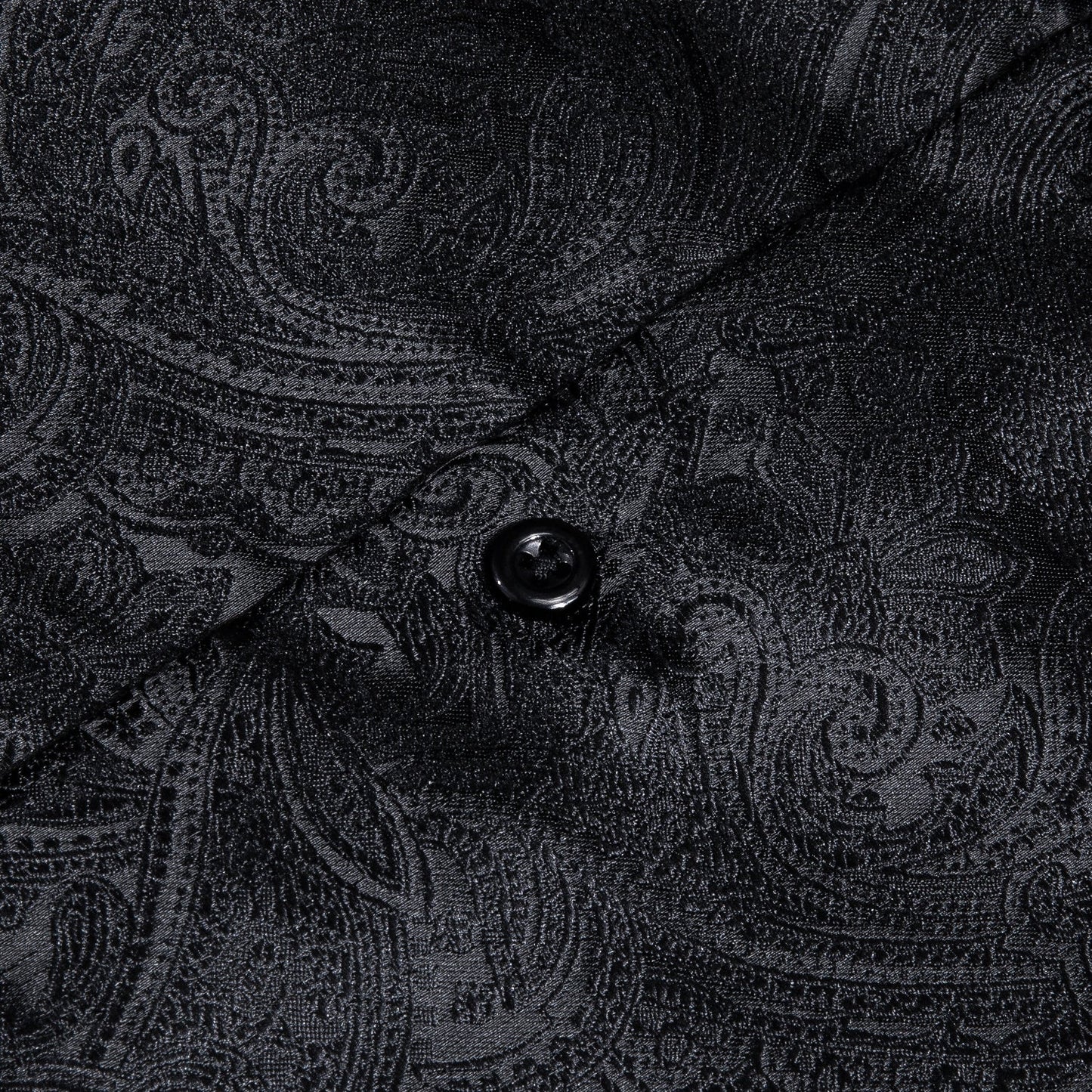Black Paisley Silk Dress Shirt shirt - Sophisticated Gentlemen