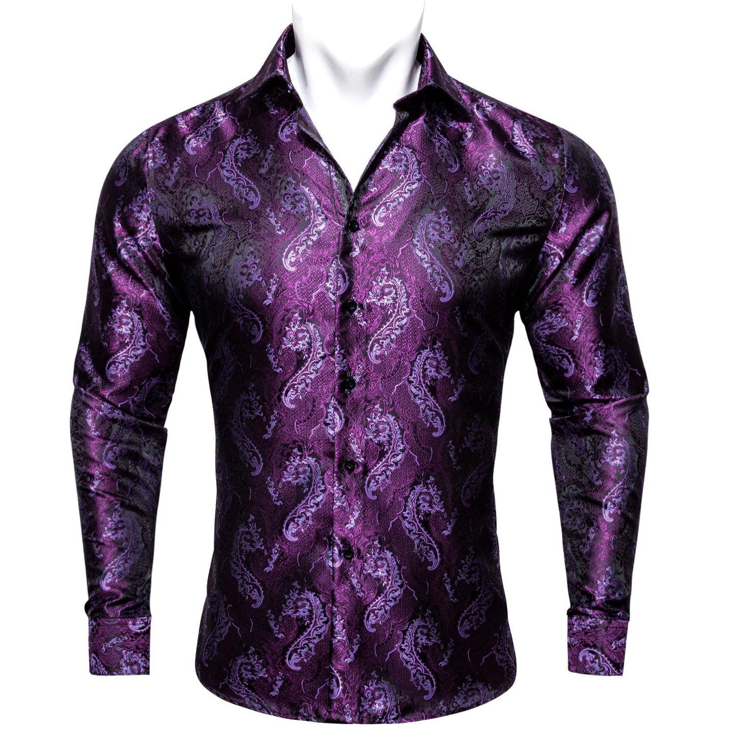 Purple and Pink Paisley Dress Shirt shirt S - Sophisticated Gentlemen