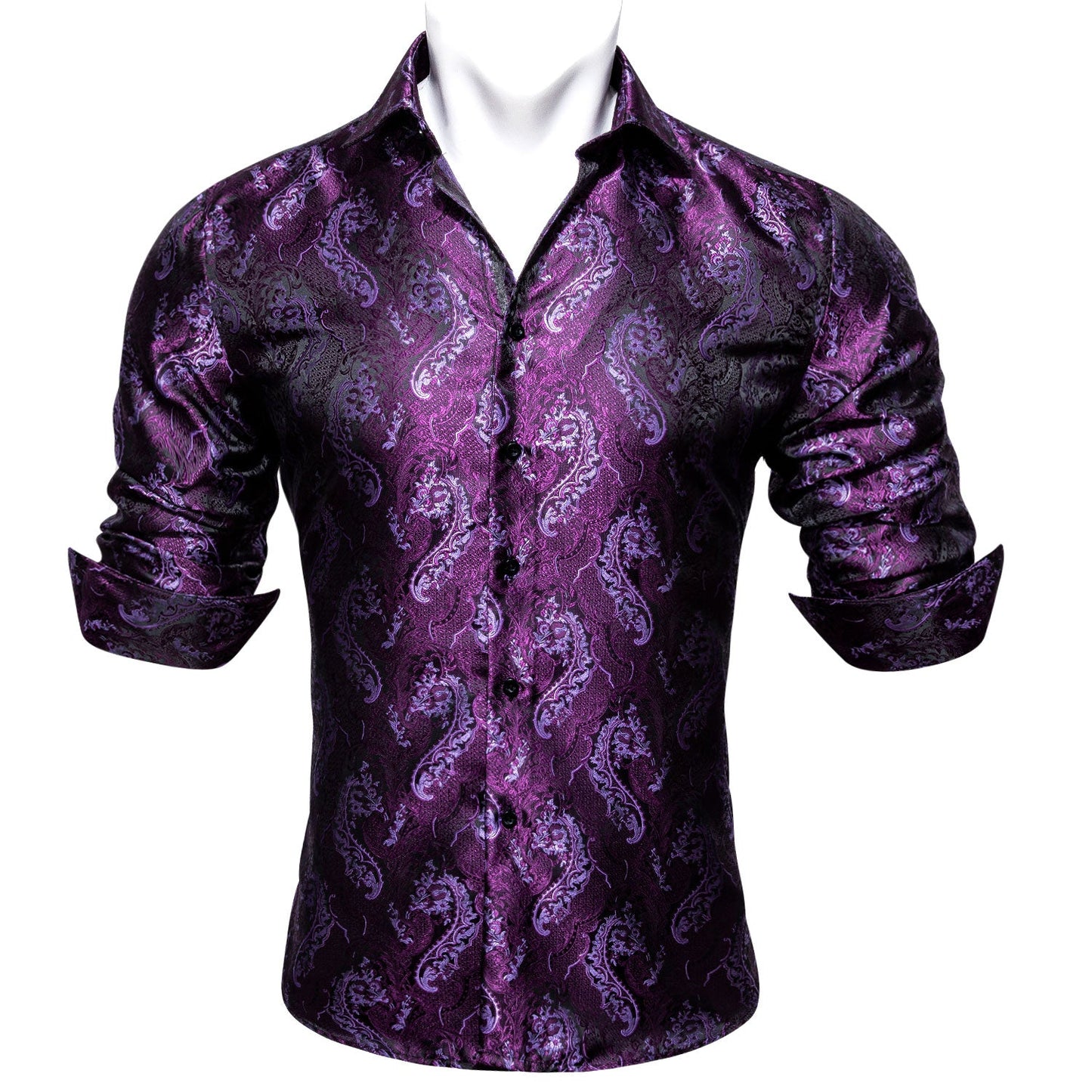 Purple and Pink Paisley Dress Shirt shirt - Sophisticated Gentlemen