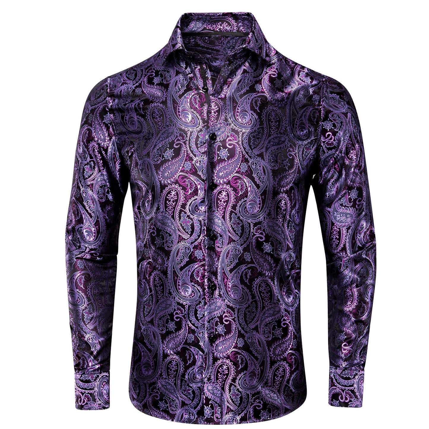 Purple Paisley Luxury Dress Shirt shirt S - Sophisticated Gentlemen