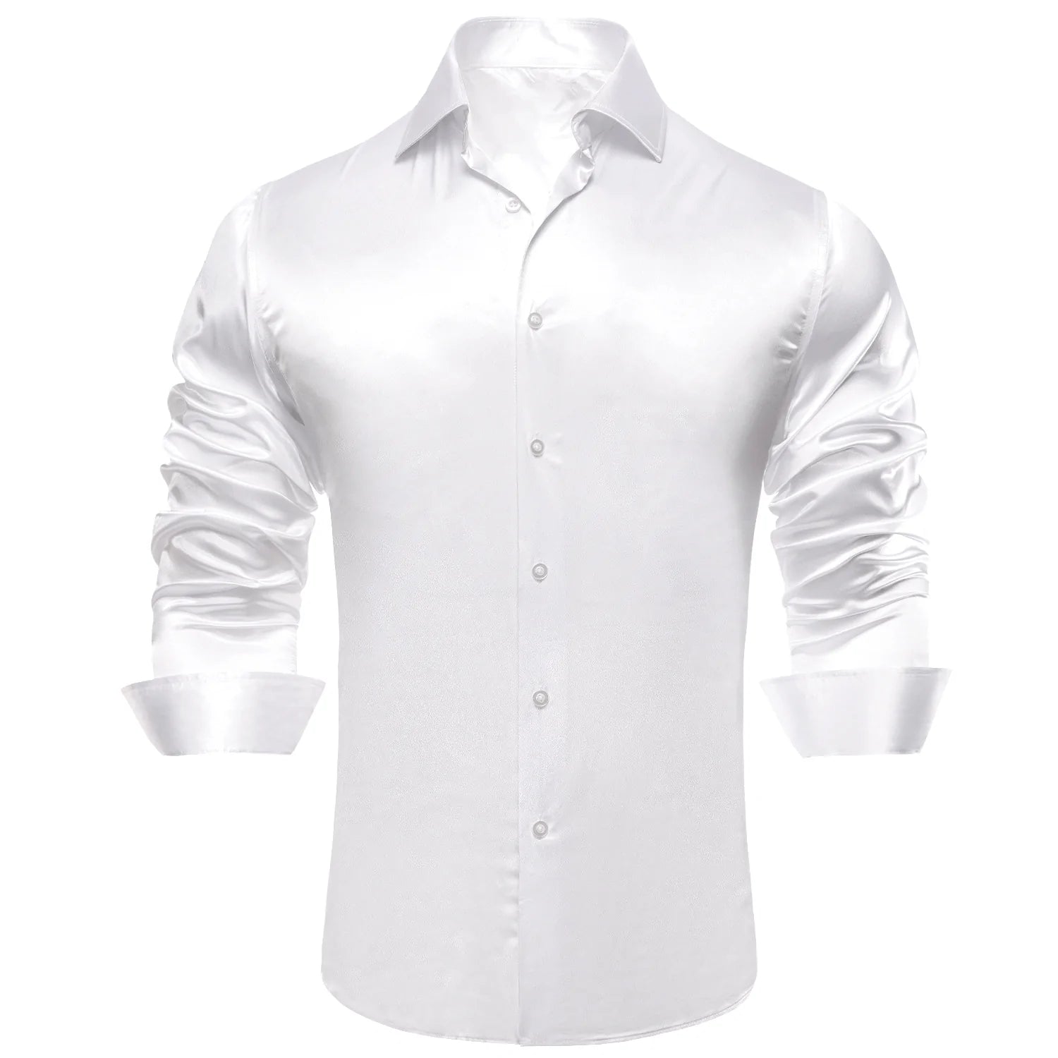 White Silk Dress Shirt shirt    - Sophisticated Gentlemen