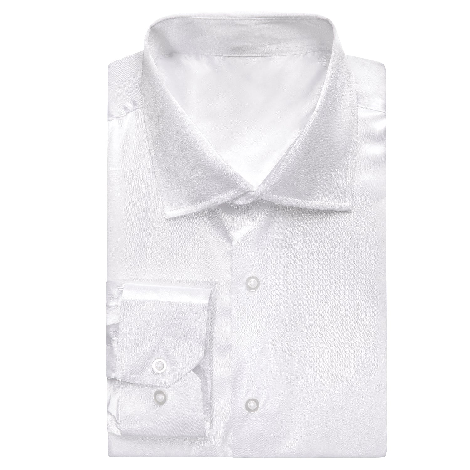 White Silk Dress Shirt shirt    - Sophisticated Gentlemen