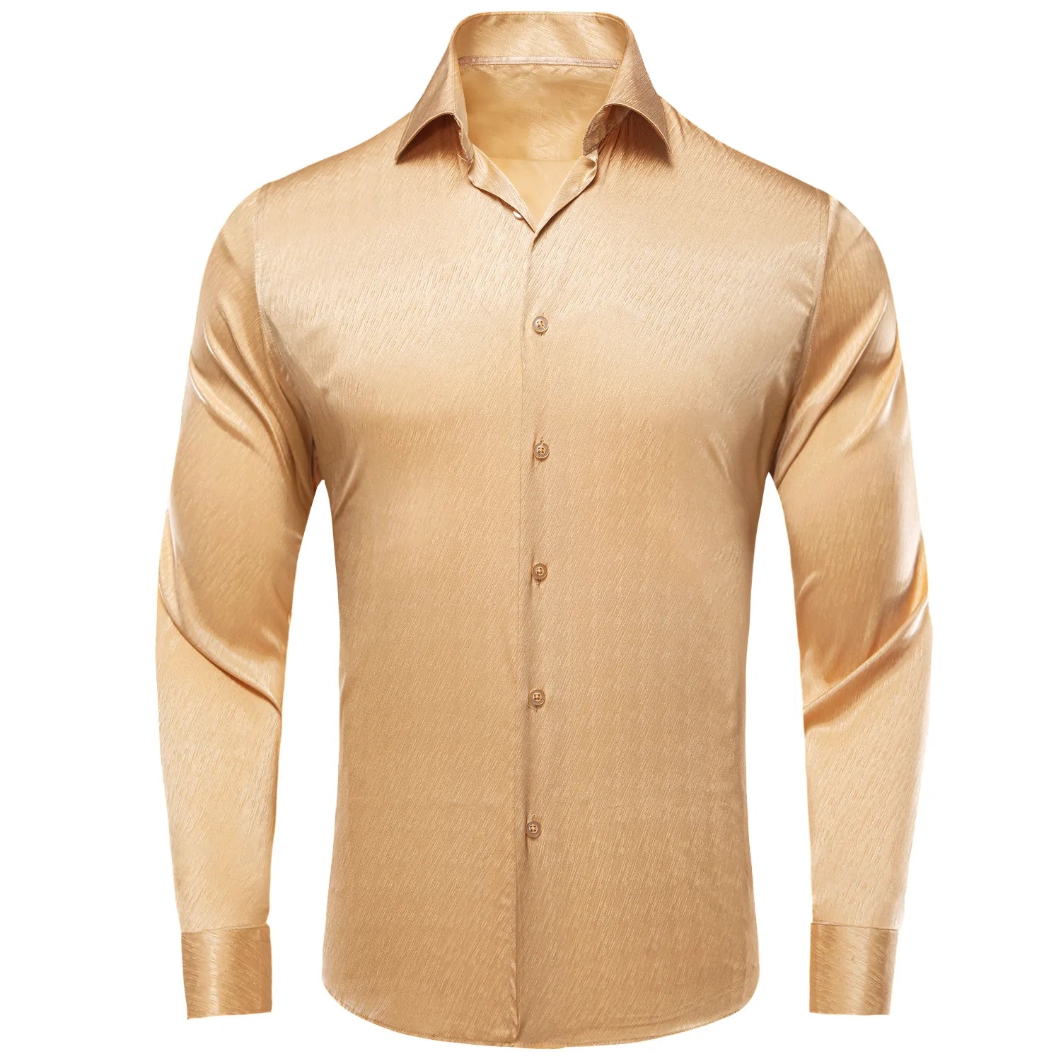 Beige Floral Silk Dress Shirt L Beige Floral Silk Dress Shirt L
