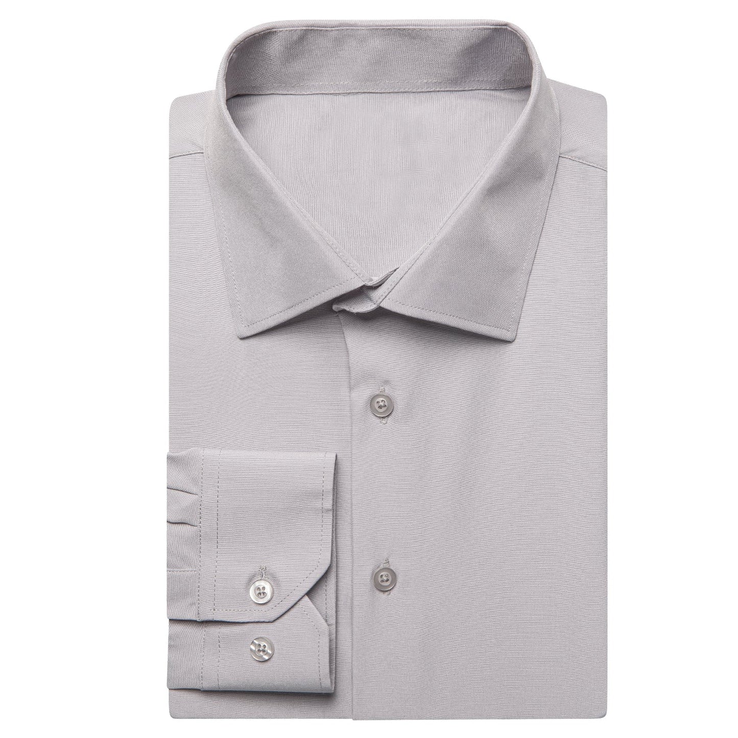 Solid Gray Silk Dress Shirt shirt - Sophisticated Gentlemen