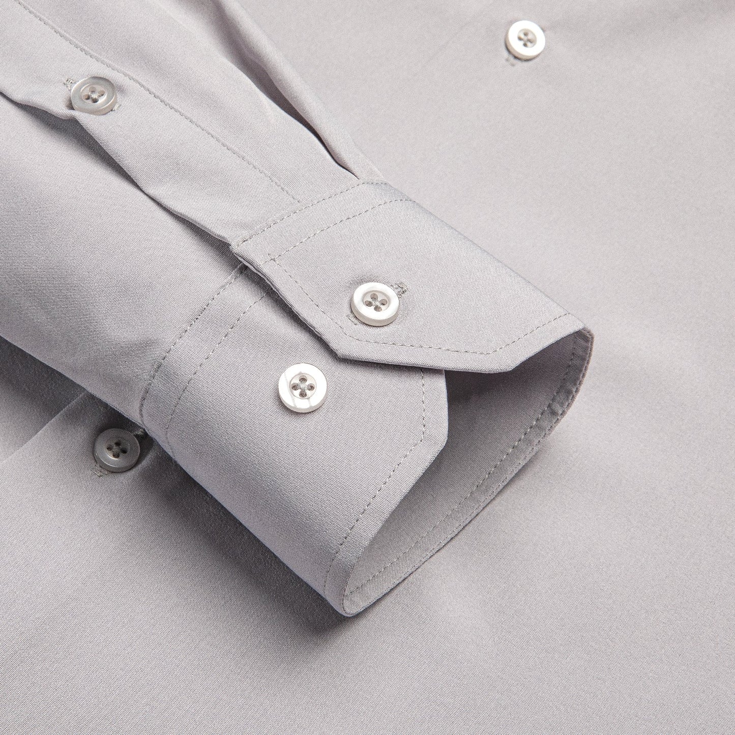 Solid Gray Silk Dress Shirt shirt - Sophisticated Gentlemen