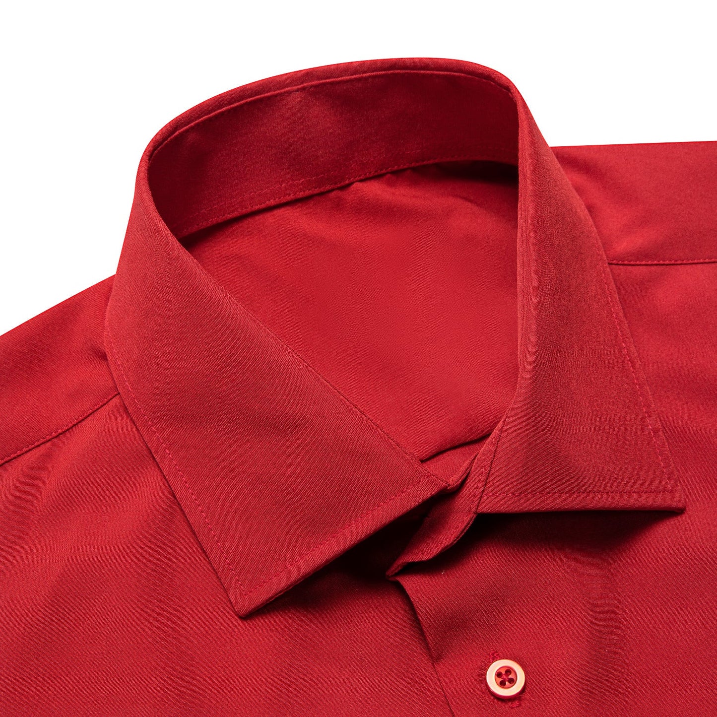 Solid Red Silk Dress Shirt shirt - Sophisticated Gentlemen