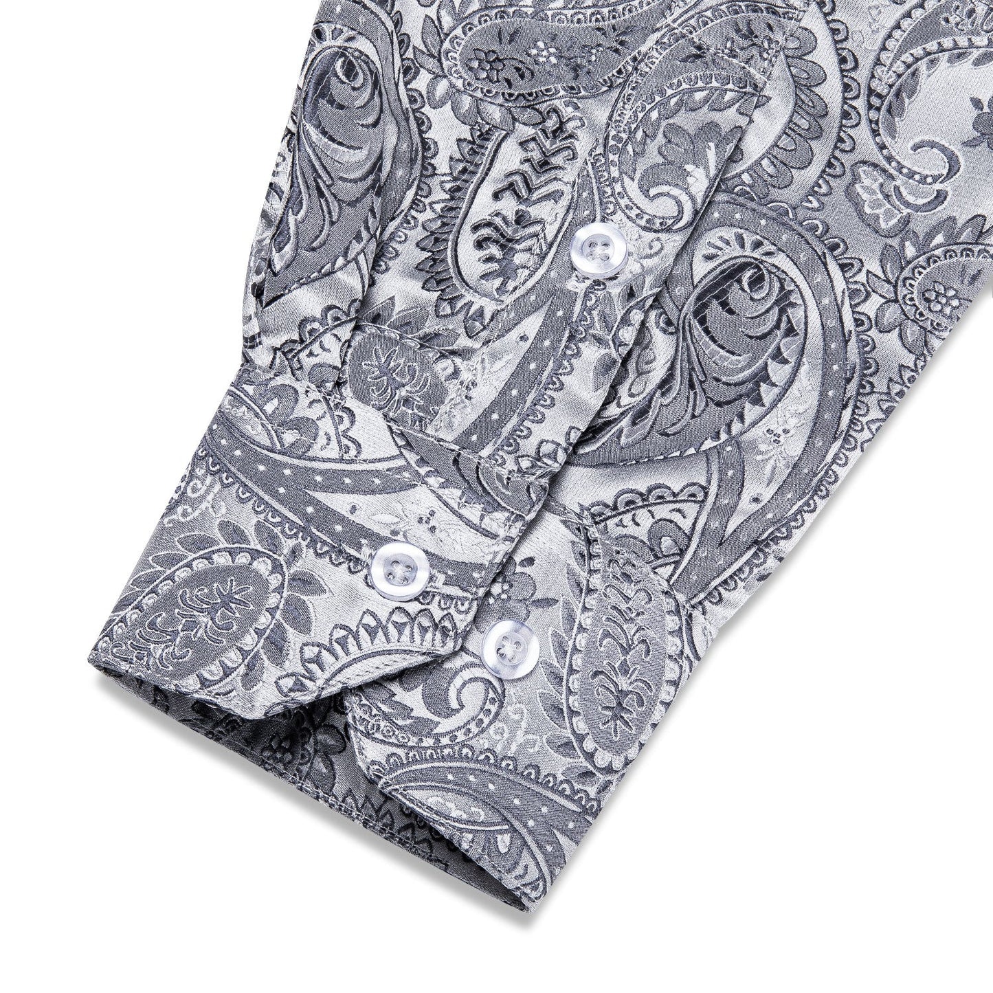 Silver Paisley Dress Shirt shirt - Sophisticated Gentlemen