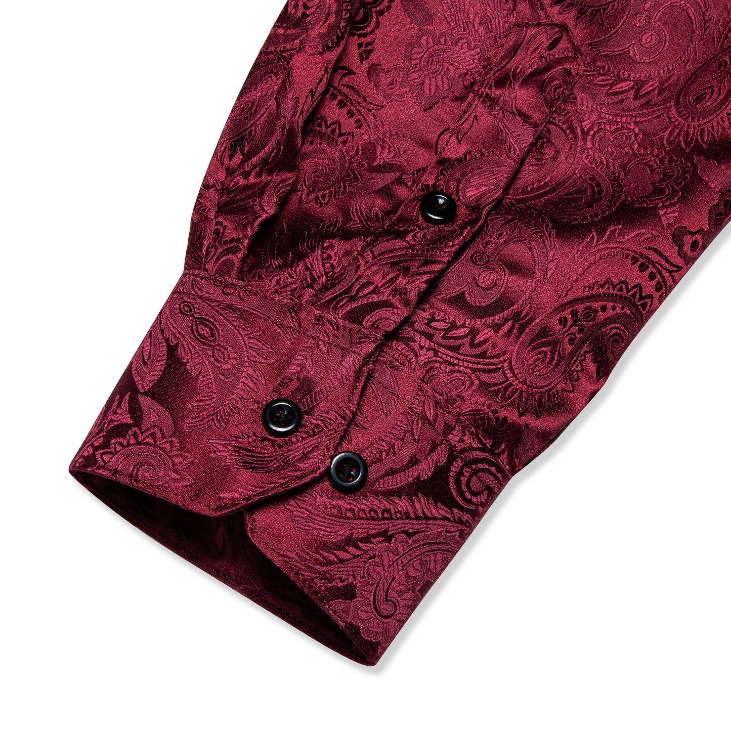 Red Paisley Silk Dress Shirt shirt - Sophisticated Gentlemen