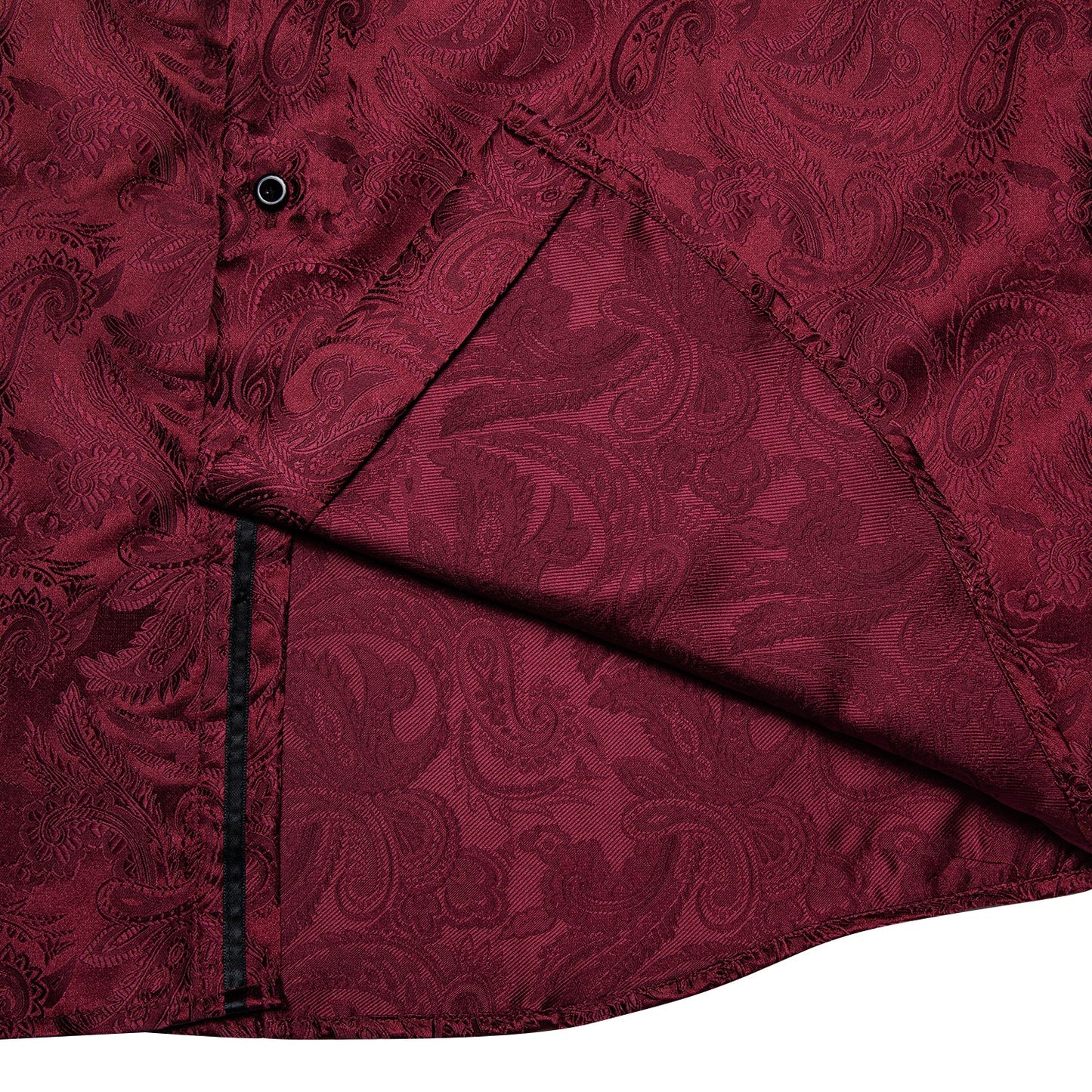 Red Paisley Silk Dress Shirt shirt - Sophisticated Gentlemen