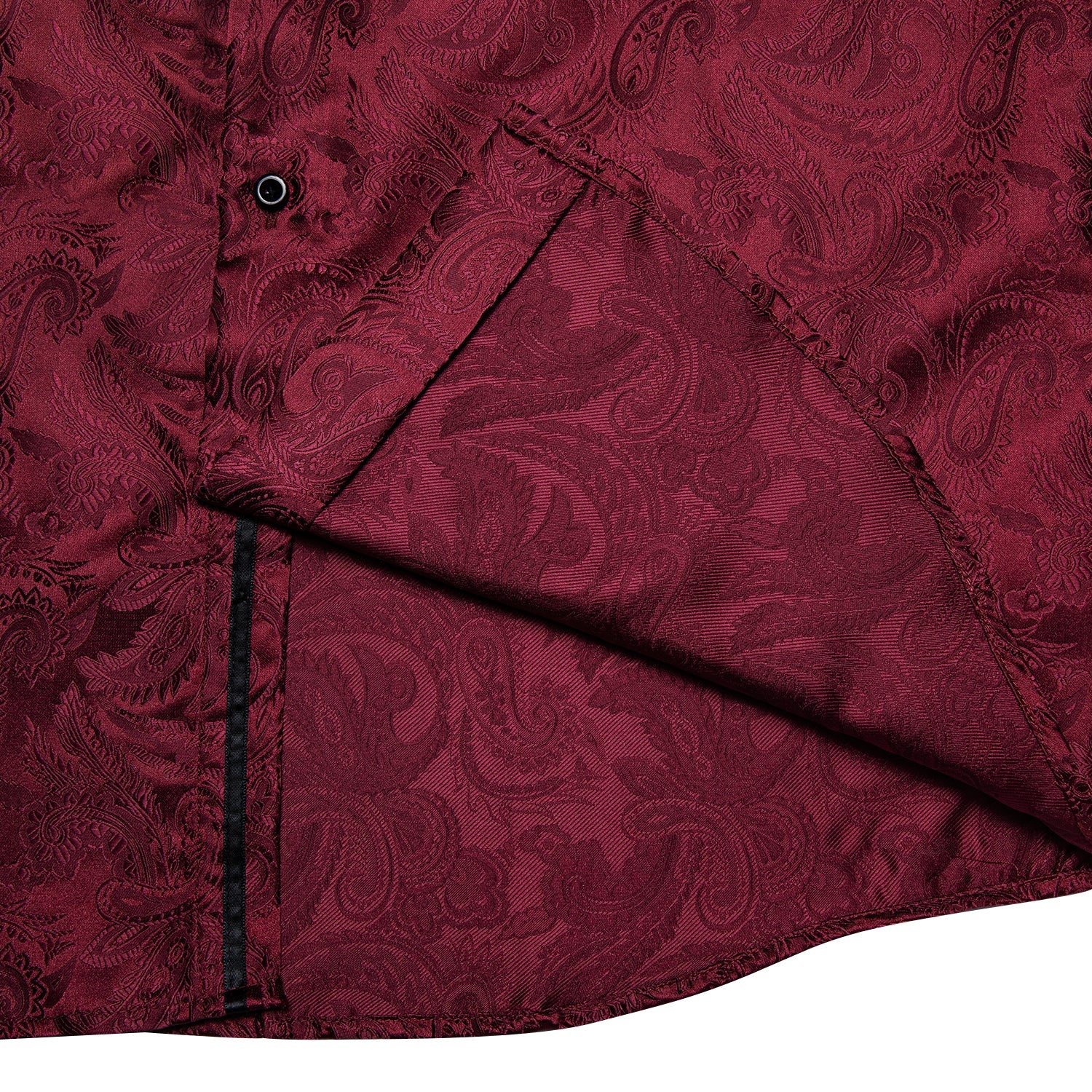 Red Paisley Silk Dress Shirt shirt    - Sophisticated Gentlemen