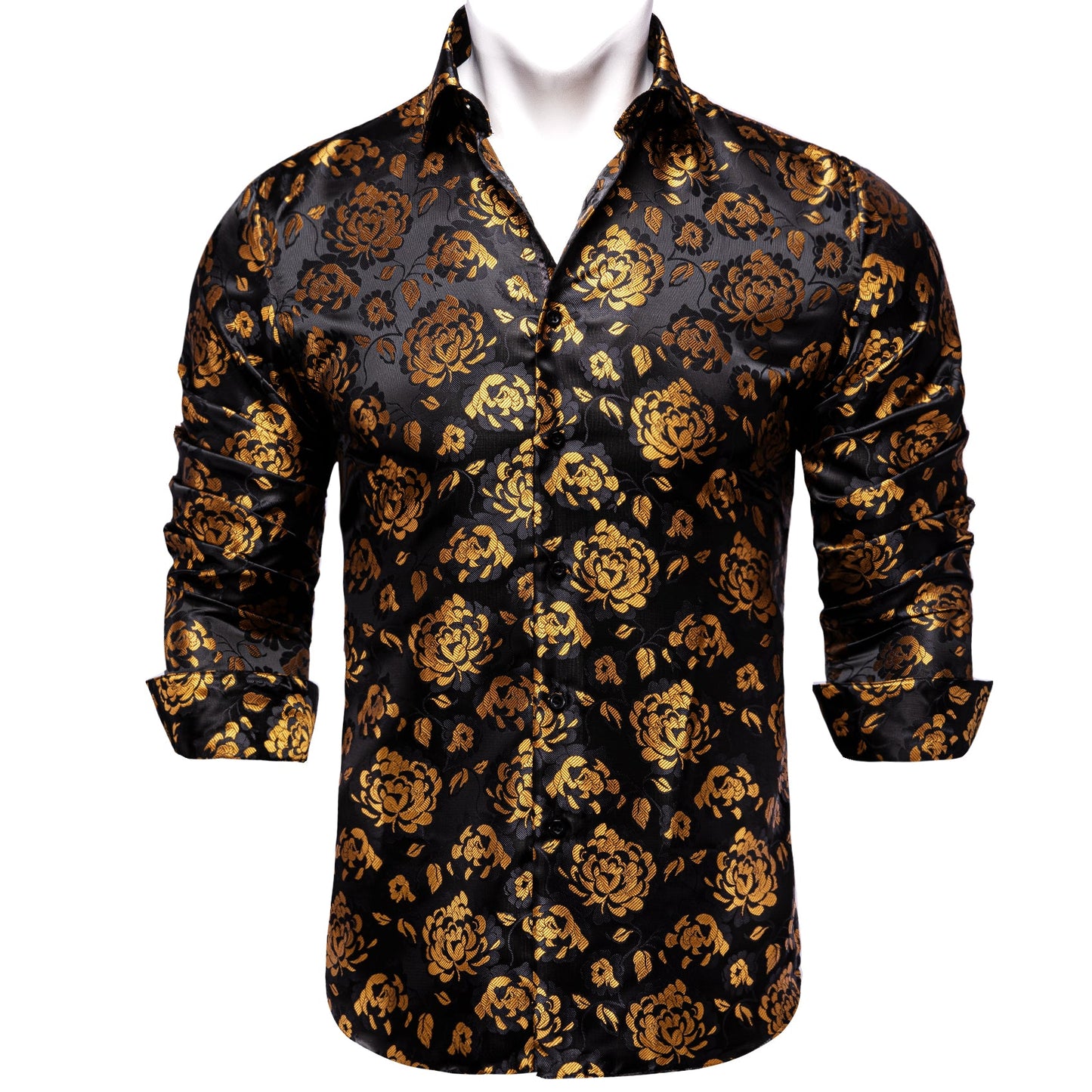 Golden Peony Floral Dress Shirt shirt - Sophisticated Gentlemen