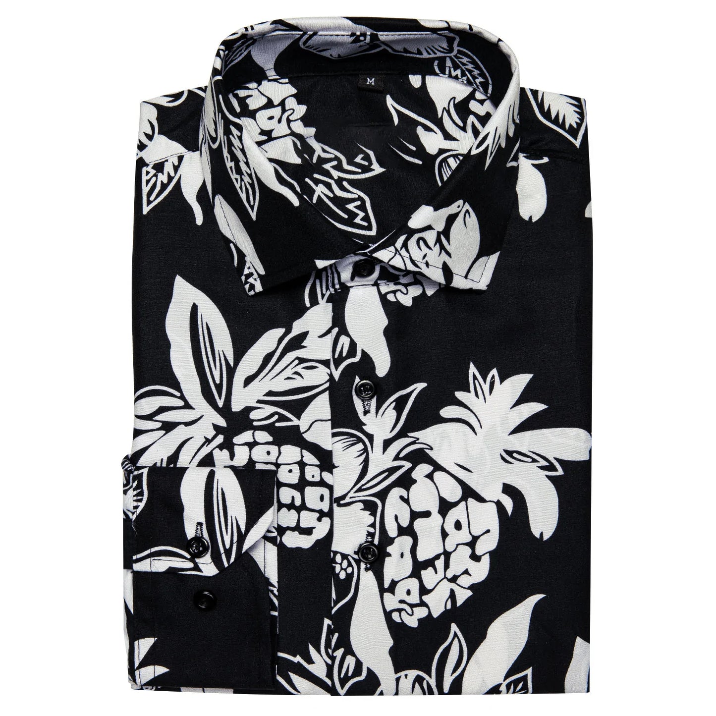 Black and White Floral Dress Shirt shirt - Sophisticated Gentlemen