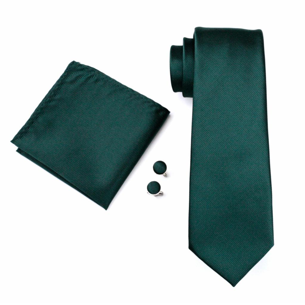 Green Green Grass Tie, Pocket Square and Cufflinks tie sets - Sophisticated Gentlemen