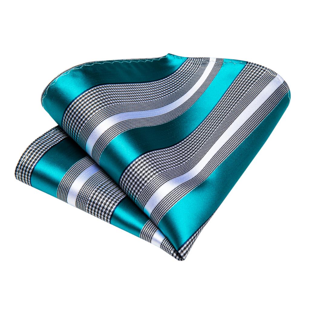 Houndstooth With Stripe Premium Silk Tie tie sets - Sophisticated Gentlemen
