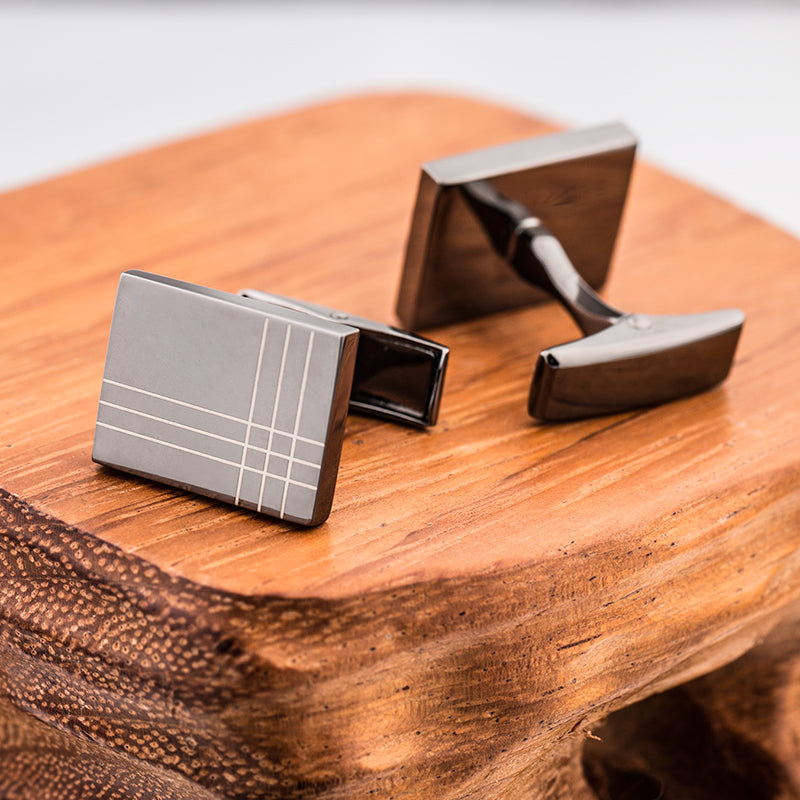 Gunmetal Cufflinks Cufflink - Sophisticated Gentlemen