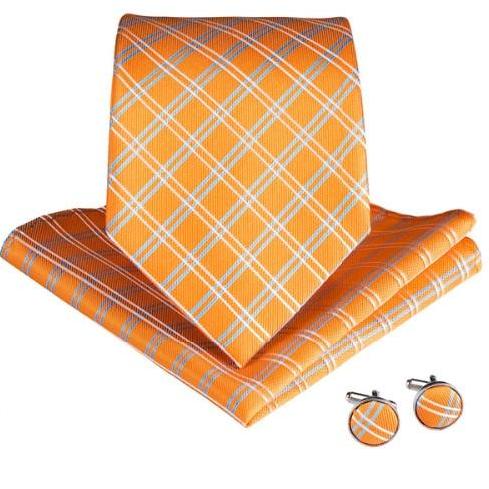 Surface Of Saturn Tie, Pocket Square and Cufflinks tie sets - Sophisticated Gentlemen