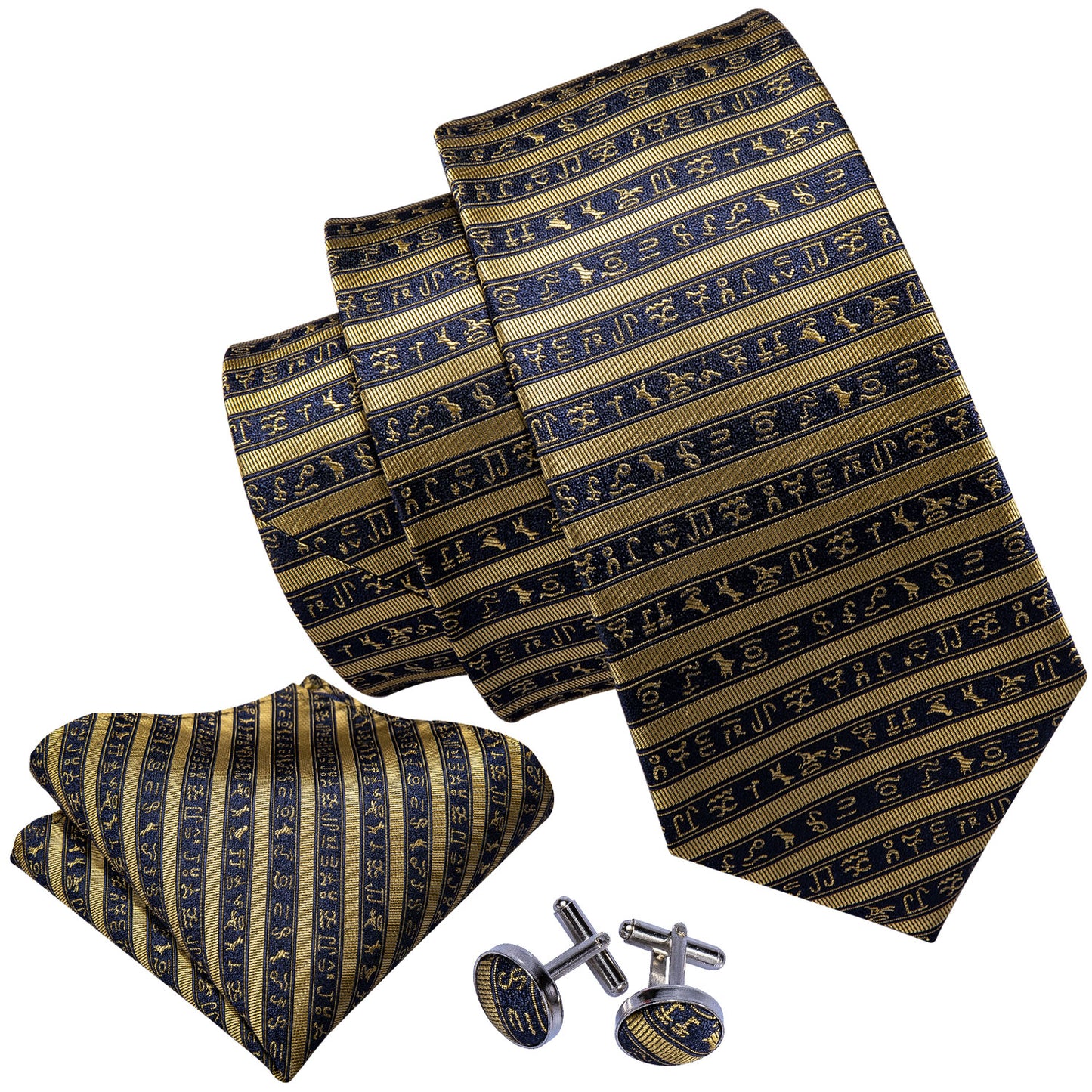 Egyptian Hieroglyphs Tie Set Tie set - Sophisticated Gentlemen