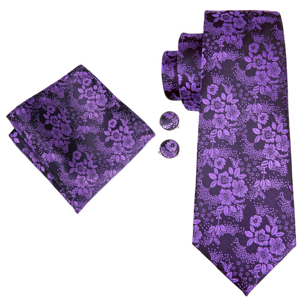 Purple Night Tie, Pocket Square and Cufflinks tie sets - Sophisticated Gentlemen