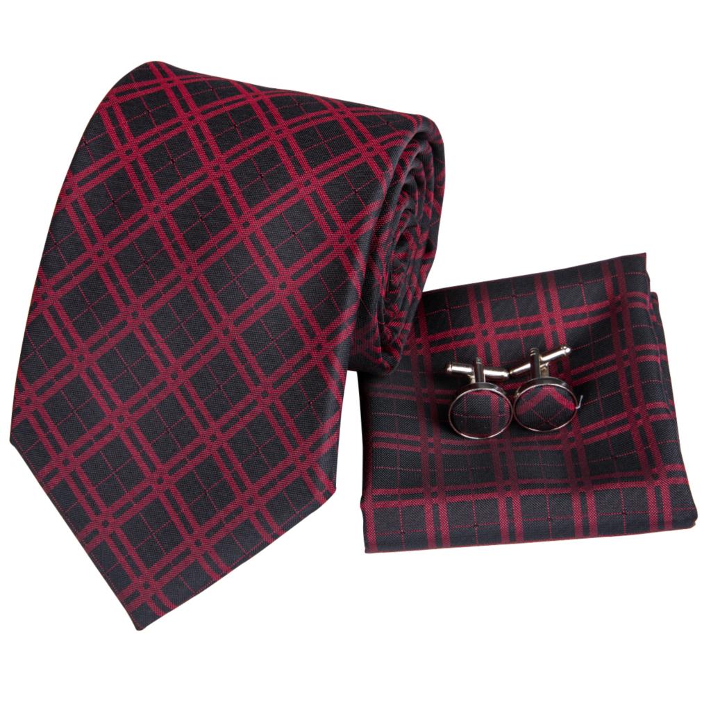 Bulls Blood Tie, Pocket Square and Cufflinks tie sets - Sophisticated Gentlemen