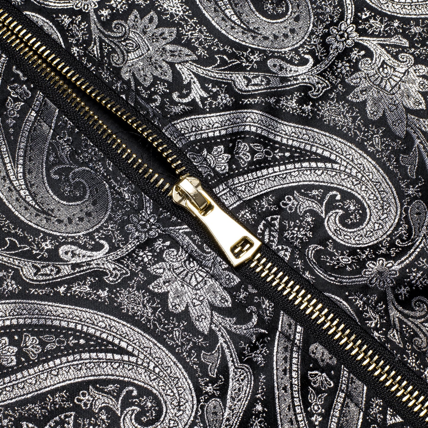 Silver Paisley Silk Bomber Jacket jacket - Sophisticated Gentlemen