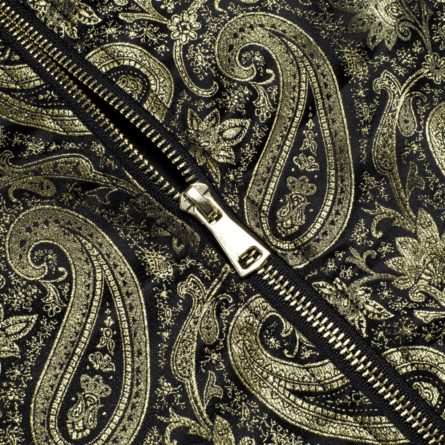 Gold Paisley Silk Bomber Jacket jacket - Sophisticated Gentlemen