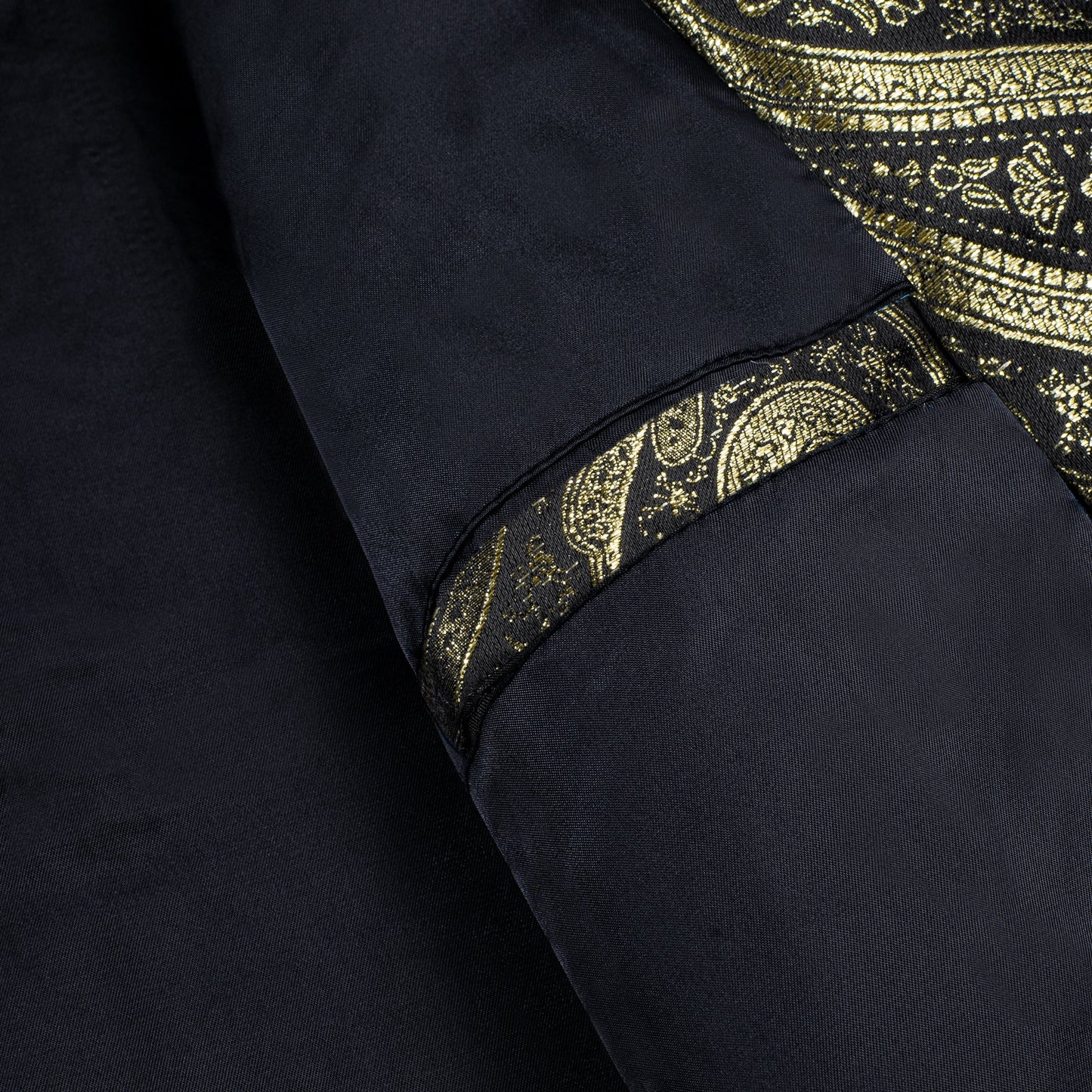 Gold Paisley Silk Bomber Jacket jacket - Sophisticated Gentlemen