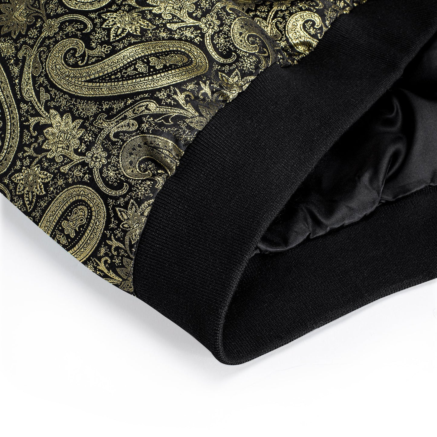 Gold Paisley Silk Bomber Jacket jacket - Sophisticated Gentlemen