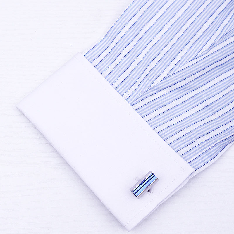 Crystal Sky Blue Cufflinks Cufflink - Sophisticated Gentlemen