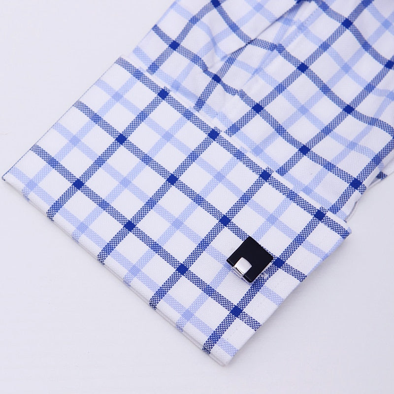 Black Minimal Square Cufflinks Cufflink - Sophisticated Gentlemen