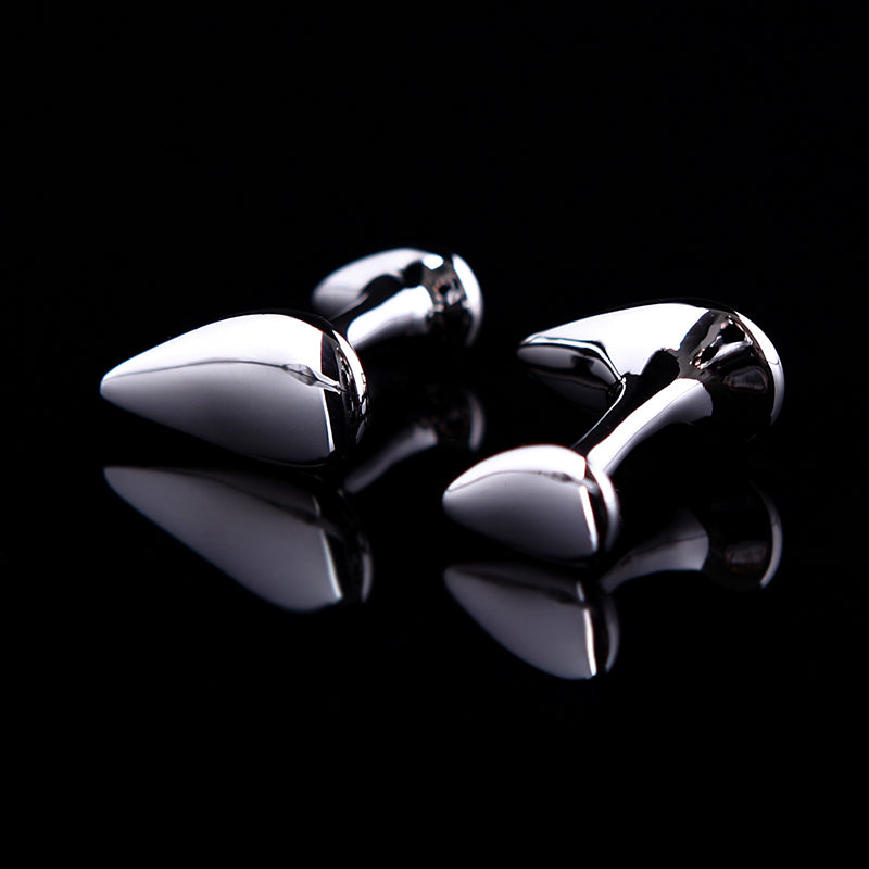 Silver Teardrop Cufflinks Cufflink - Sophisticated Gentlemen