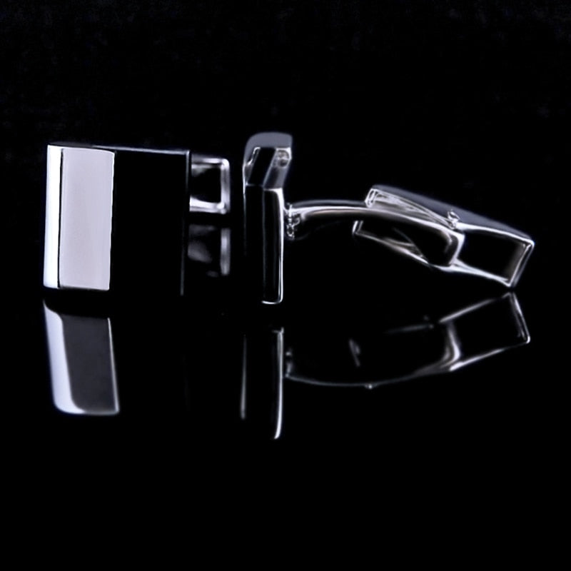 White Over Black Cufflinks Cufflink - Sophisticated Gentlemen