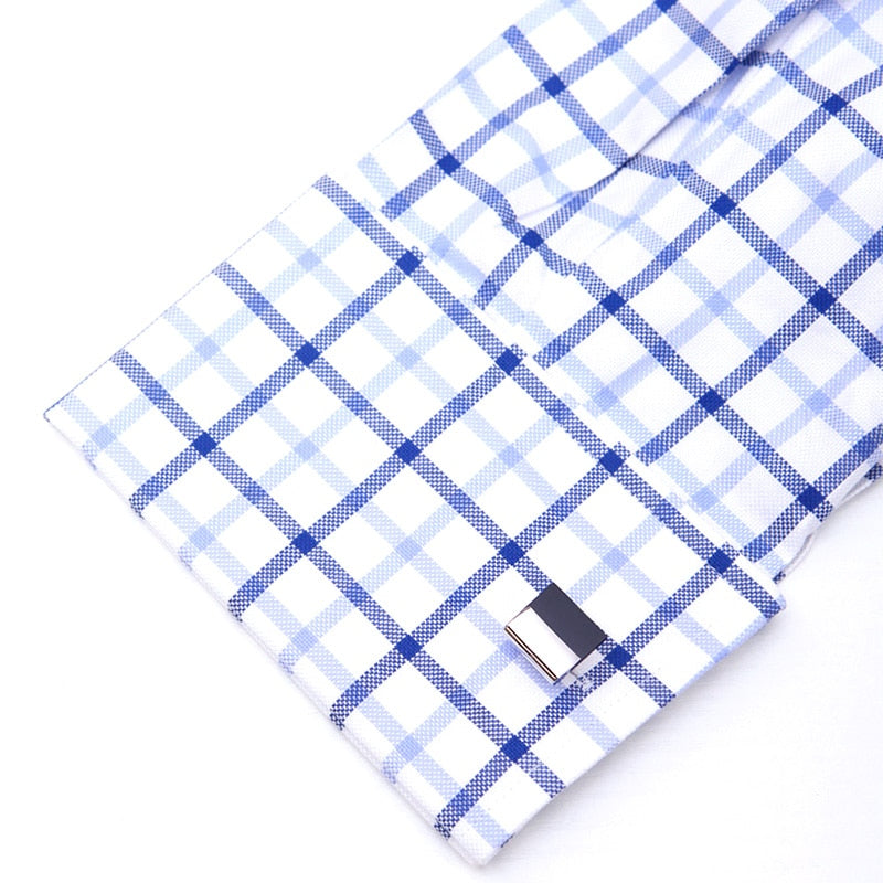 White Over Black Cufflinks Cufflink - Sophisticated Gentlemen