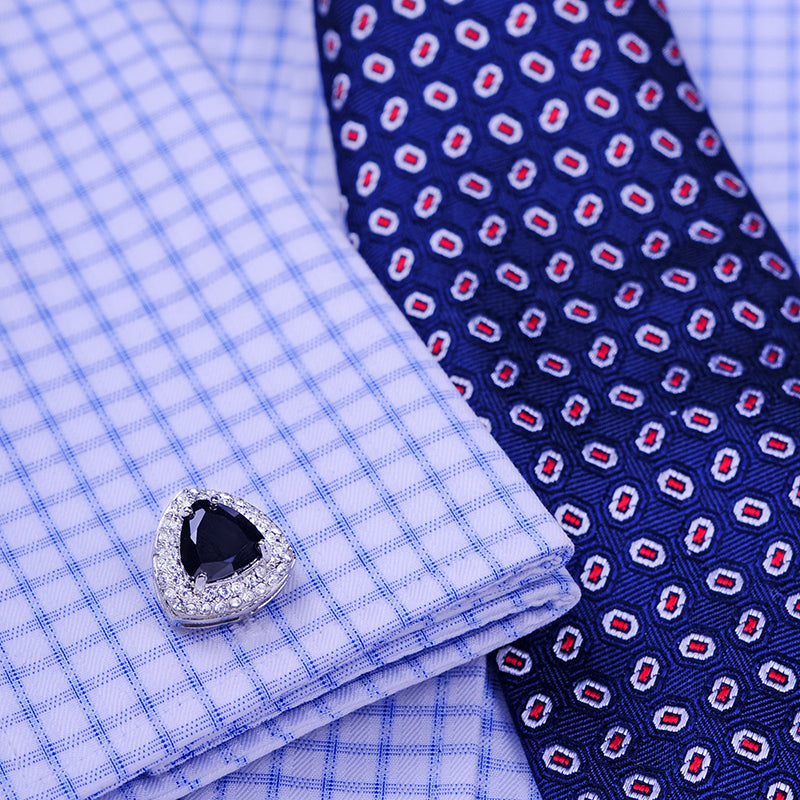 Crystal Black Onyx Cufflinks Cufflink - Sophisticated Gentlemen