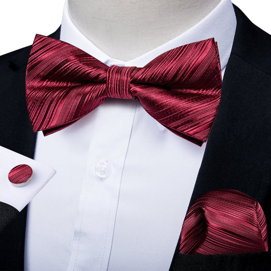 Red Sky Striped Bow Tie bow ties    - Sophisticated Gentlemen