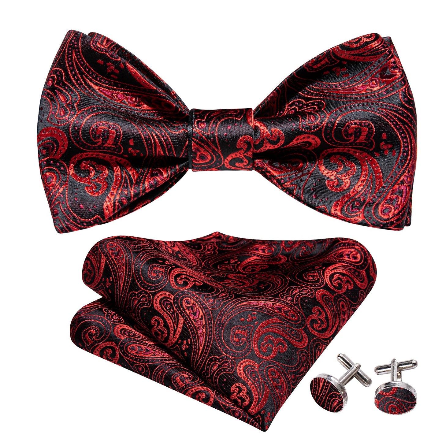 Royal Red Paisley Bow Tie bow ties - Sophisticated Gentlemen