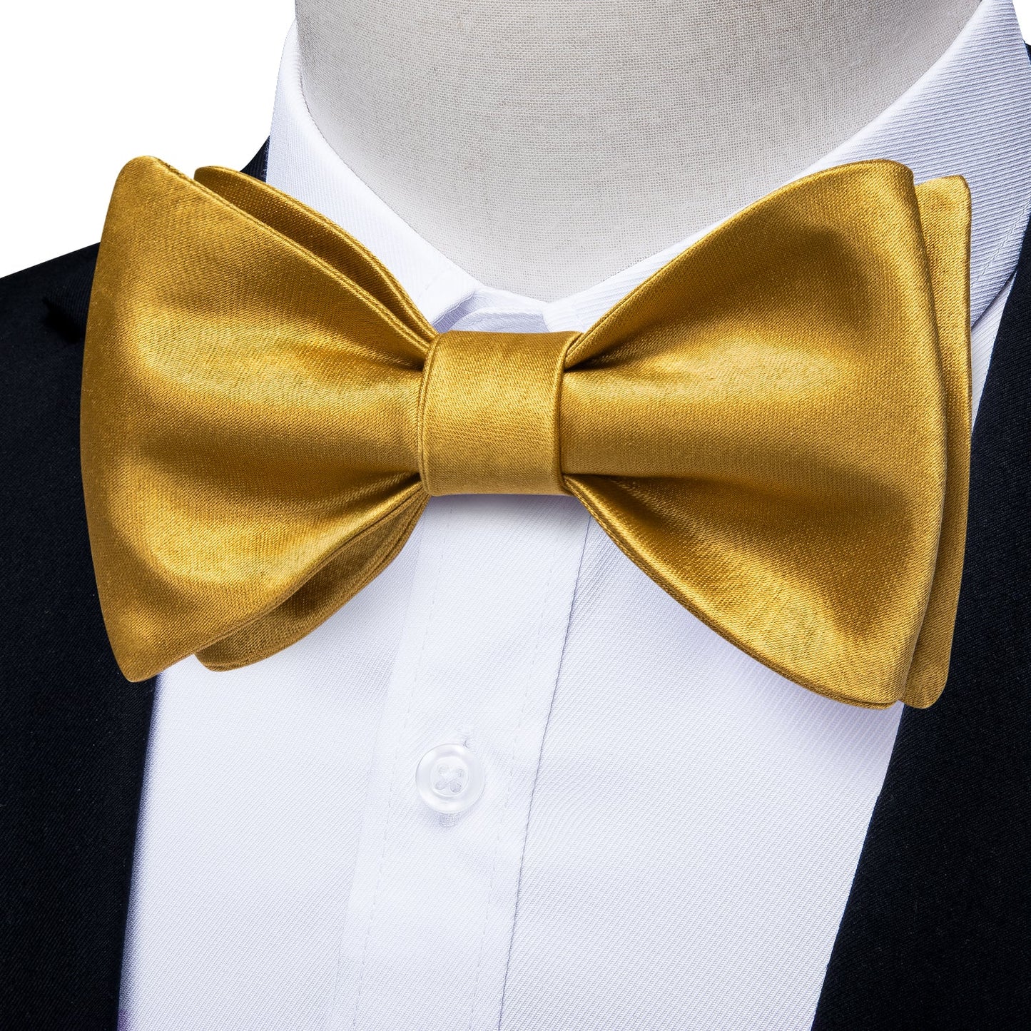 Solid Gold Silk Bow Tie bow tie - Sophisticated Gentlemen