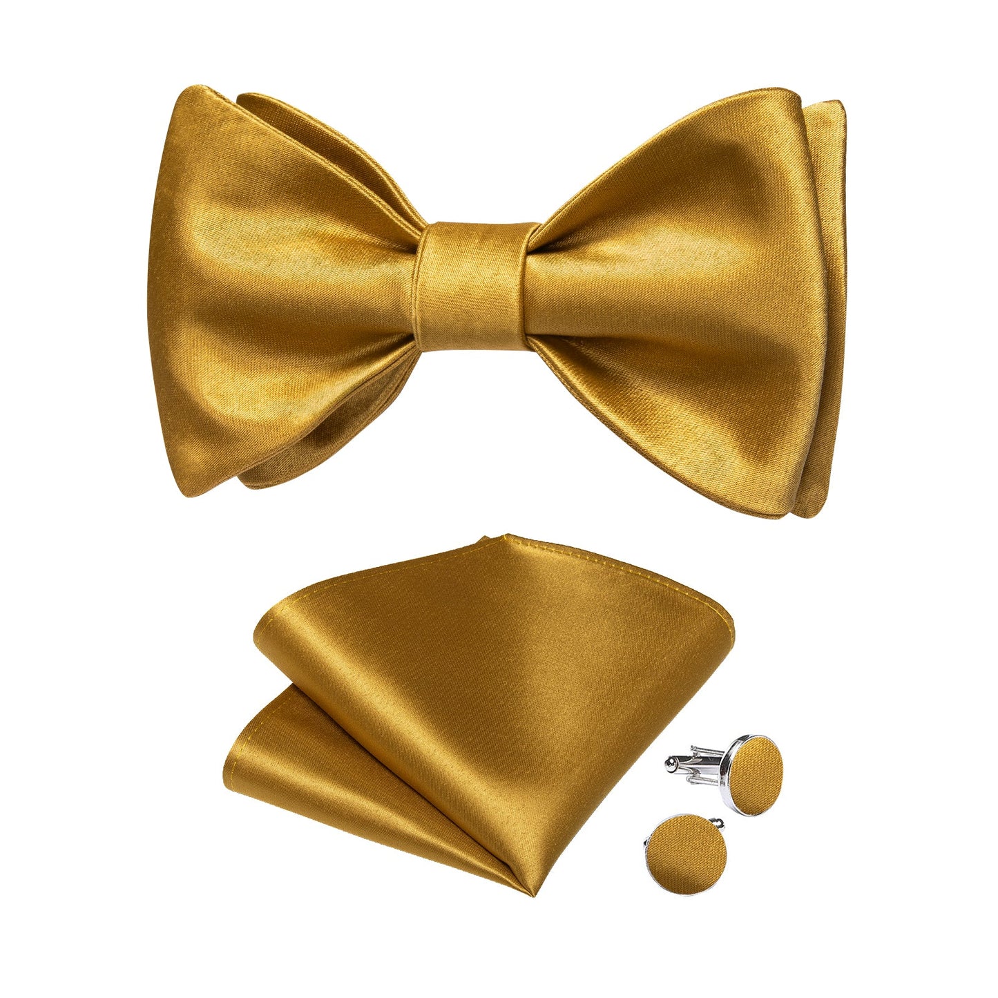 Solid Gold Silk Bow Tie bow tie - Sophisticated Gentlemen