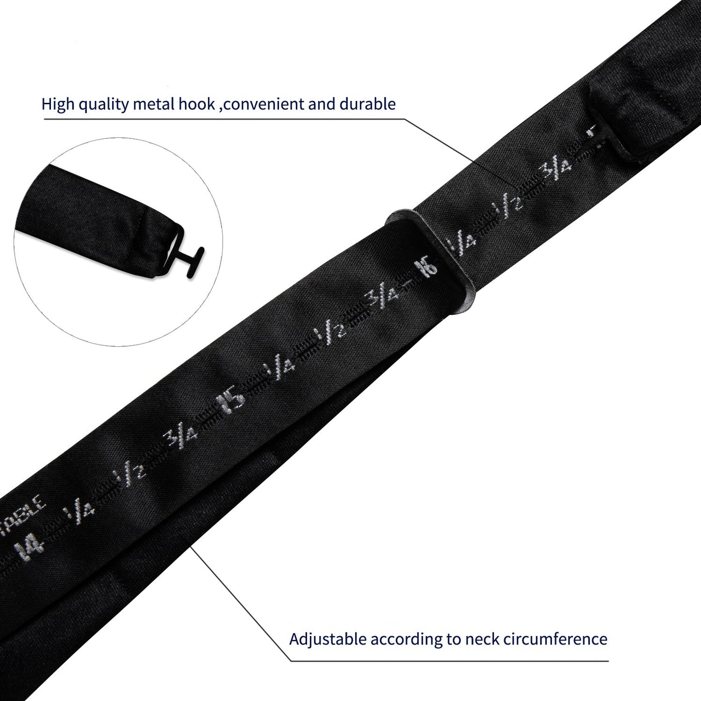 Solid Black Silk Bow Tie bow tie - Sophisticated Gentlemen