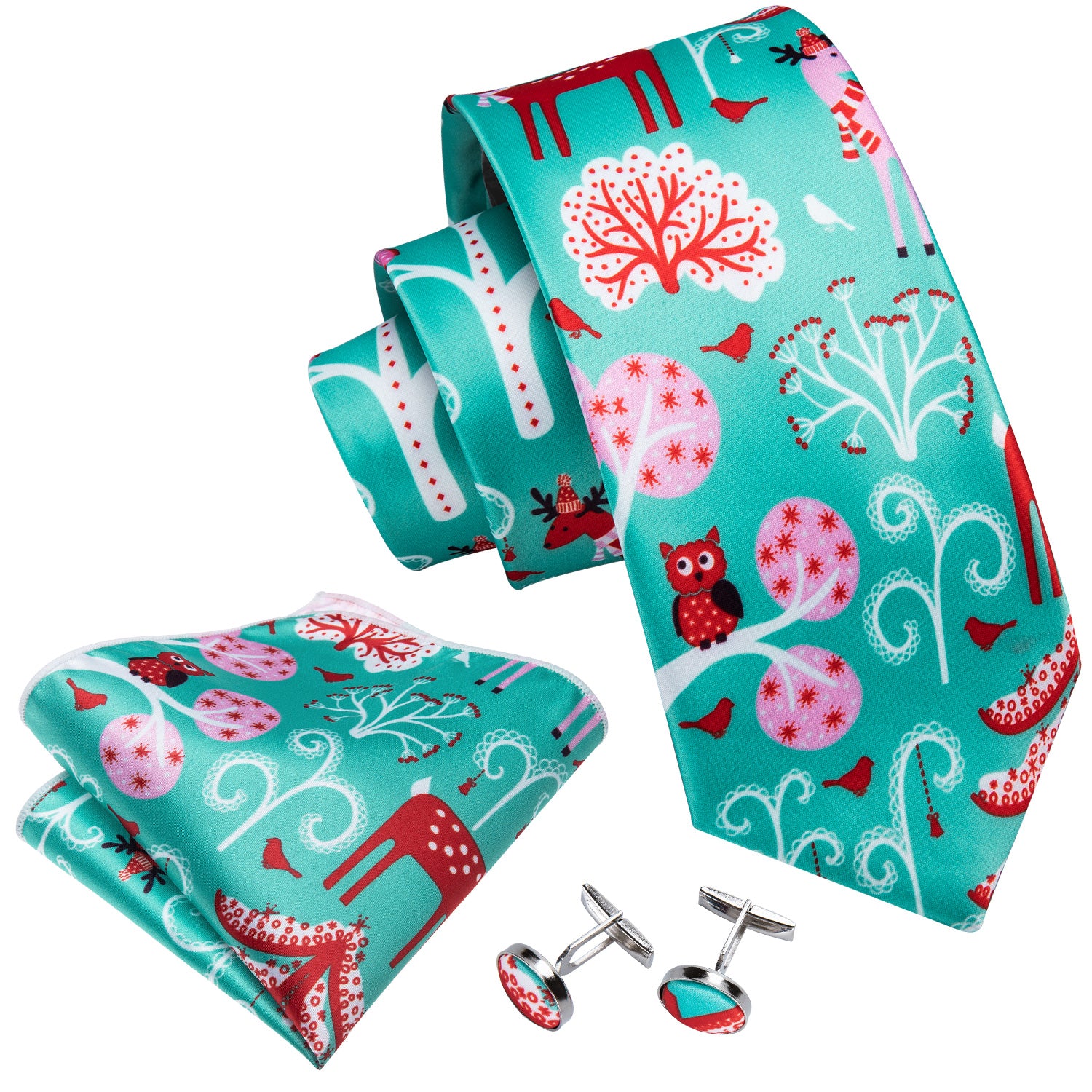 Fairy Tale Tie, Pocket Square and Cufflinks tie sets    - Sophisticated Gentlemen